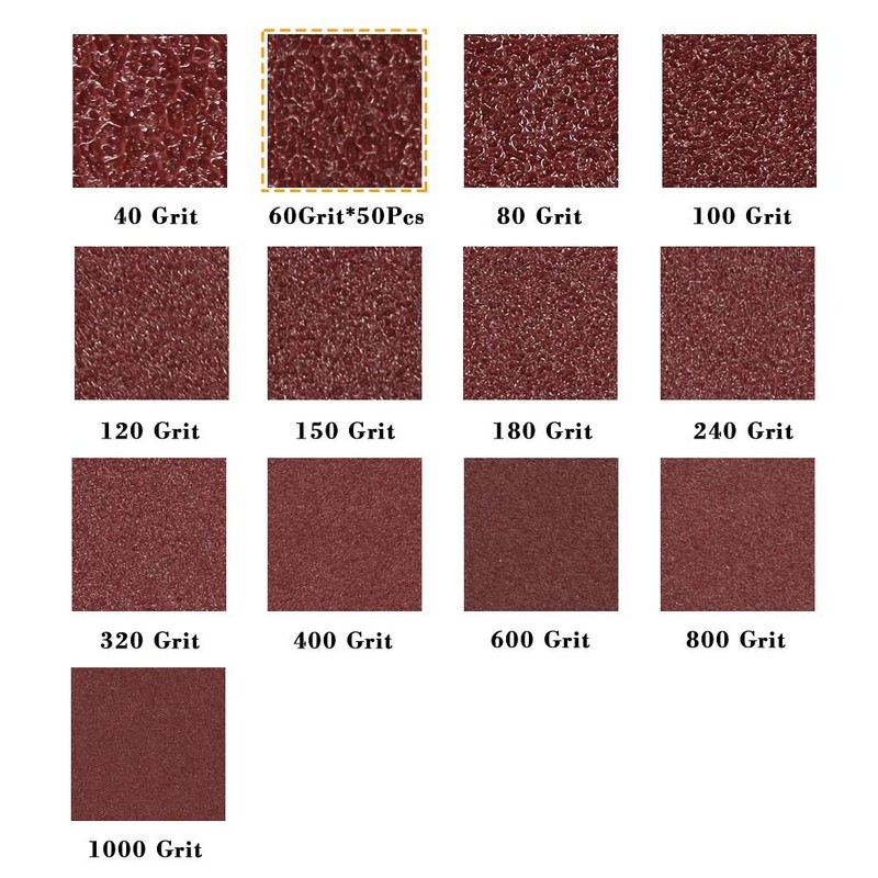 SPEEDWOX 50 Pcs Triangle Sanding Pads Hook and Loop 60