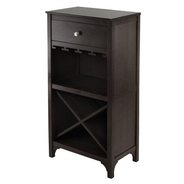 Casafoyer Ancona Modular Wine Cabinet: Stylish, Functional, Espresso Finish