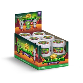 Build Buddiez Aliens Craft Kit 12pc Party Pack – Build, Play, and Display 12 Air-Dry Clay Aliens, Great for Birthday Parties, Trick or Treating, Stocking Stuffers, for Kids, Boys and Girls Ages 5+