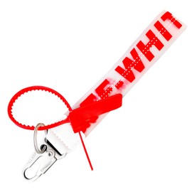 Fashion Letter Lanyard Keychain,Wristlet Keychain,Key Chain can Hang Keys,Wallet,Jeans Decoration,Office Badge,Unisex Cool Wrist Lanyard (Red)