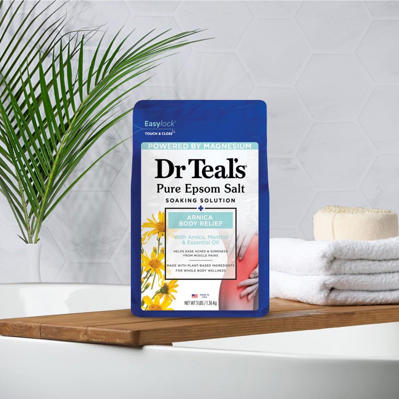 Dr Teal's Epsom Salt Magnesium Soak, Arnica Body Relief with