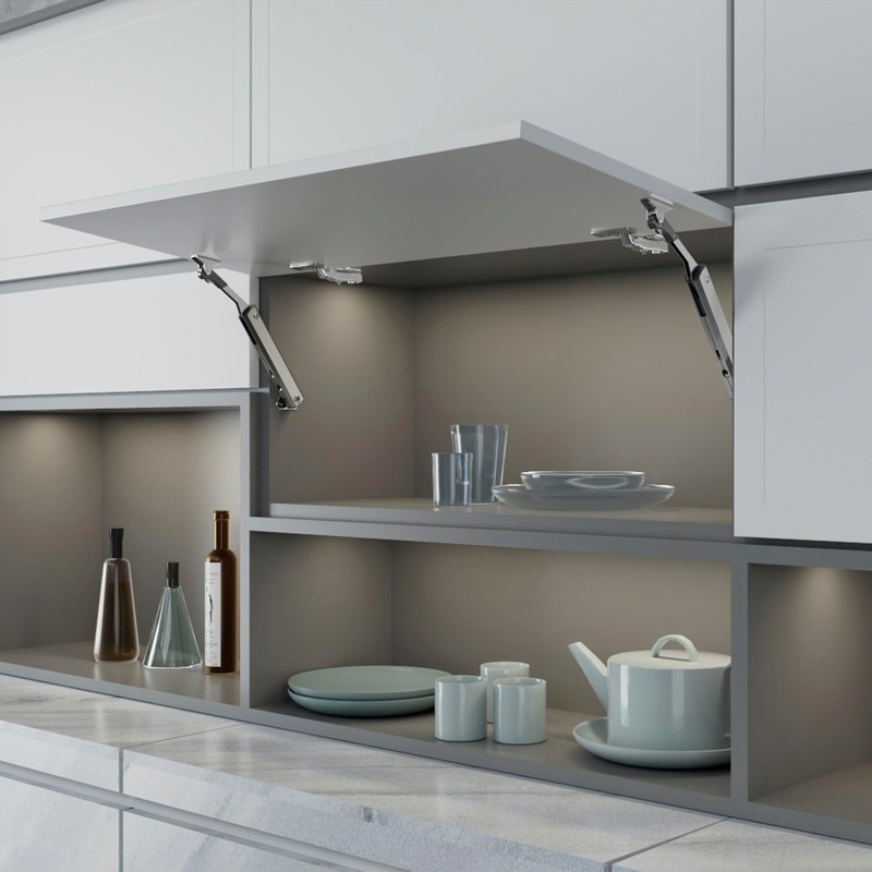 Emuca - Front Lift Fitting for Furniture Lift Doors, Complete