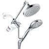 BRIGHT SHOWERS Rain Shower Head with Handheld Spray Built-in Power