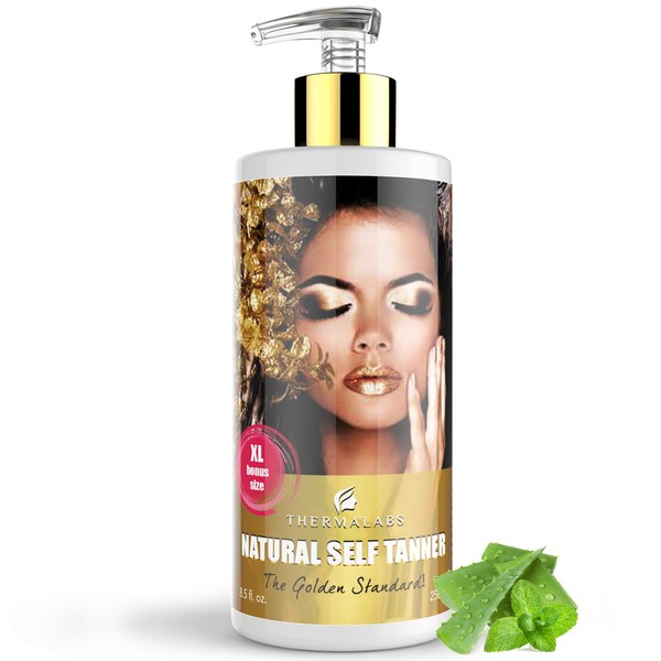 Organic Self Tanner: Get a Sexy Tan Without the Sun Damage! Sunless Tanning Lotion Perfect For Medium To Dark Or Fair Skin. Apply To Face And Body! (8.5 oz)