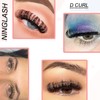Russian D Curl Strip Lashes Fluffy False Eyelashes Natural Lashes
