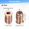 M METERXITY 20-Pack Threaded Inserts for Wood, M4x15mm Hex Drive