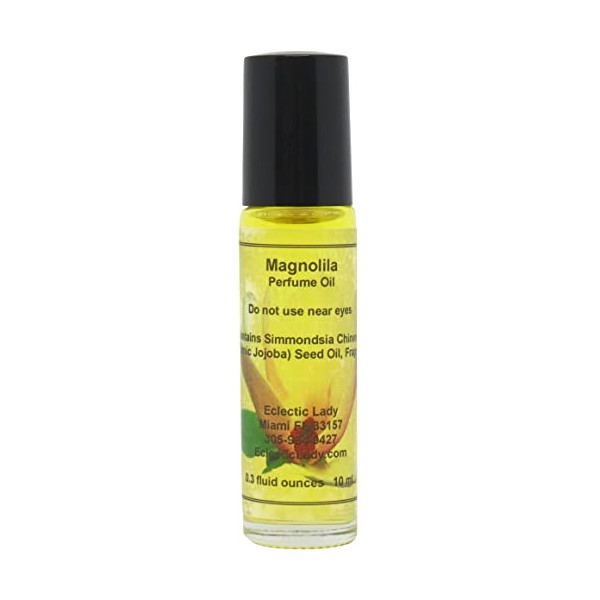 Magnolia Perfume Oil, Large - Organic Jojoba Oil, Roll On, 1 oz