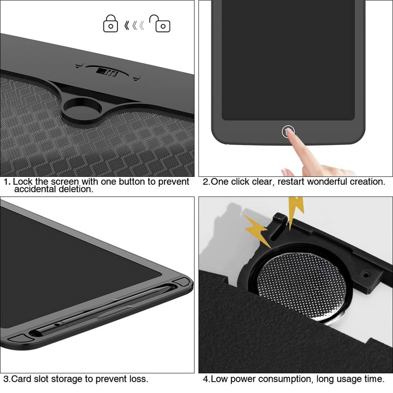 [2 Pack] TIQUS LCD Writing Tablet Pad 9.25 Inch Ewriter