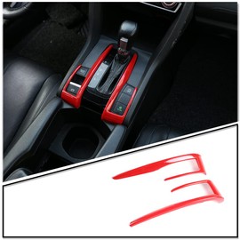 PIUGILH for 10th Gen Civic Gear Box Trims CVT Automatic Transmission Shift Boots Panel Stickers for Honda Civic Sedan Hatchback Coupe 2021 2020 2019 2018 2017 2016