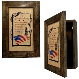 Hidden Gun Safe 2nd Amendment - Wall Mounted Decorative Secure Concealed Gun Cabinet by Bellewood Designs