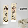 PLIGREAT 2 Pack Japanese Style Vertical Tapestry Retro Cat Aesthetic