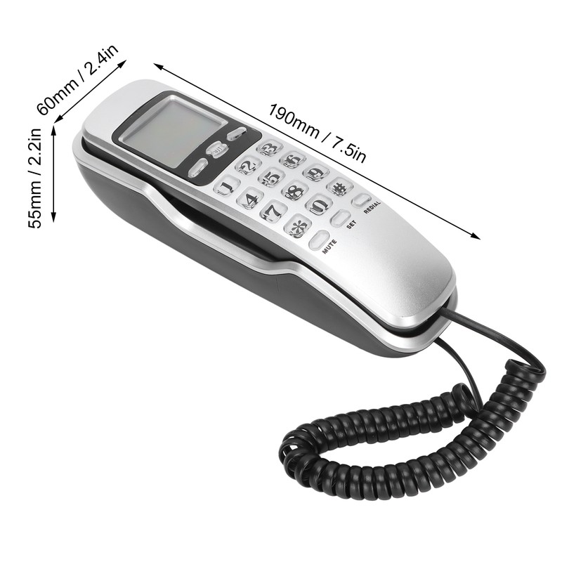 KXT888CID Mini Wall Telephone Hotel Wired Desktop Wall Phone for