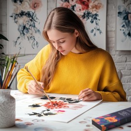 Fuumuui 5pcs Professional Watercolor Brush Set – Mixed Tips for Detail, Wash, Calligraphy & Texture Effects for Watercolour Gouache Inks Painting