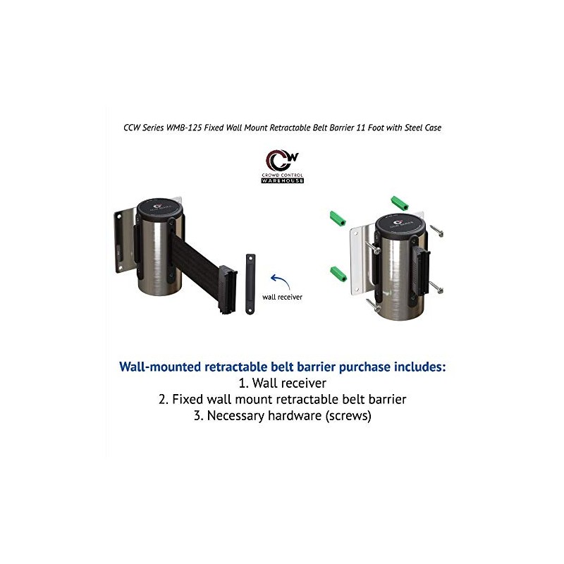 Crowd Control Warehouse - CCW Series WMB-125 Fixed Wall Mount