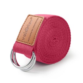voidbiov Cintura per Yoga Assist 1.85-2.5 m, Sensazione di Cotone Naturale, in Grado di Fissare la Postura, Migliorare la Flessibilità del Corpo e Aiutare Lo Stretching Muscolare