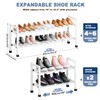 Mavivegue Expandable Shoe Rack, 2-Tier 19"-43.3" Adjustable Shoe Rack for