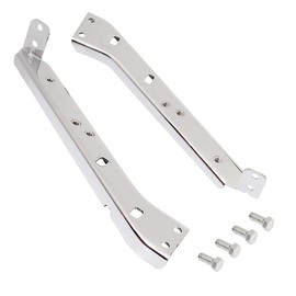 HIYOYO Chrome Saddlebag Rail Support Bracket Left & Right Side Fit for Harley Touring FLT FLHT FLHR FLTR FLHX 1985-2008