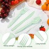Zhehao 405 Pcs Hard Plastic Utensils Plastic Silverware Set Cutlery