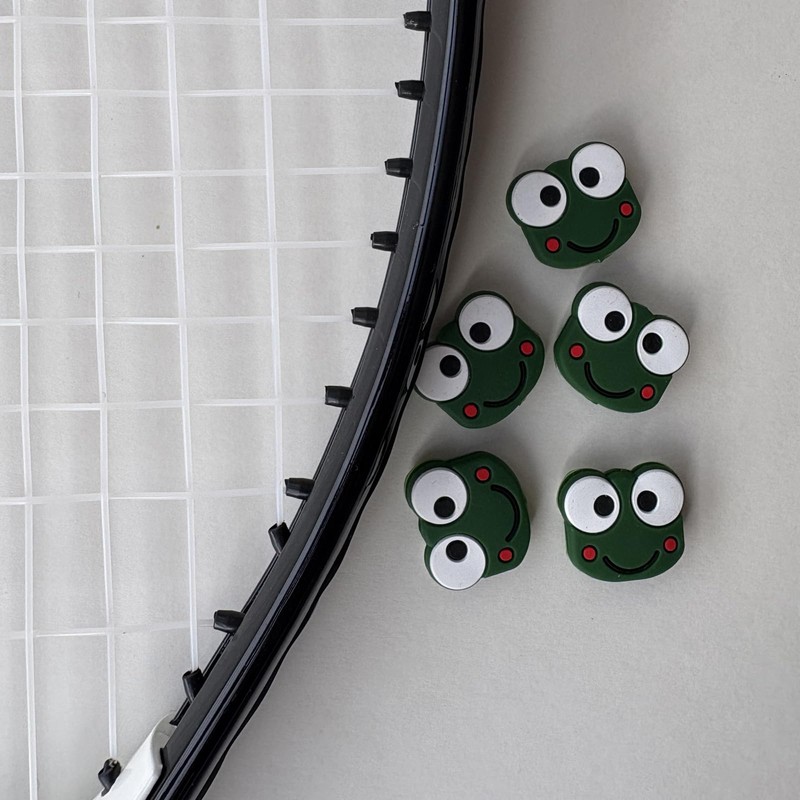 5pcs Cute/Funny Frog Tennis Racket Vibration Dampener,Cartoon Shape Tennis Racquet