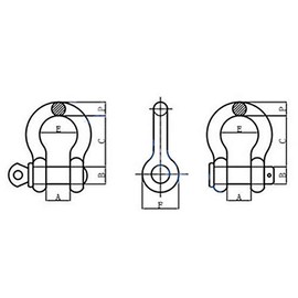 MarineNow 7/16" US Type Drop Forged Galvanized Bow Shackle with Over Size Screw Pin for Anchor, Towing, Off Road Recovery (7/16" with 1/2" Pin 1-1/2 T WLL) Hot Dipped Galvanized (10-Pack)
