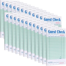 Suaxova 24 Pack Guest Checks Pads for Servers, Server Note Pads, Guest Checks Books for Waiter, Waitress Notepad for Restaurants Order, Paper Checks 50 Sheets/Pack, 1200 Total Tickets