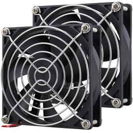 GDSTIME 2 Pack 92mm x 92mm x 25mm 12V Dual Ball Bearings DC Brushless Cooling Fan 2Pin