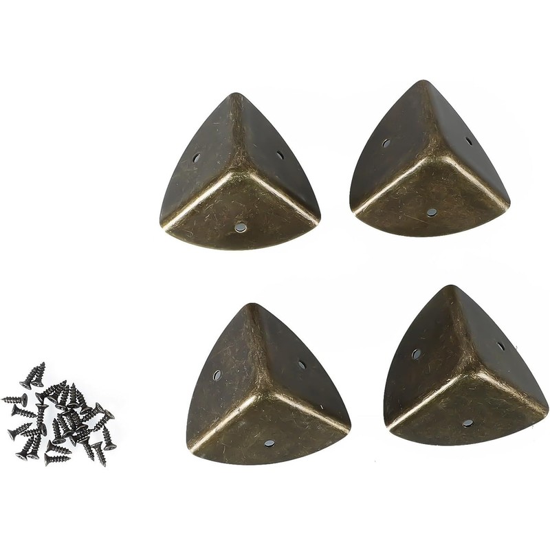 PoorHippo - Protectores de esquina de bronce de 40 mm