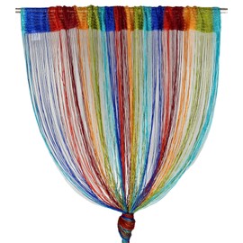 Tex family Vivienne 150 x 300 cm Door String Curtain Plain Multi-Coloured