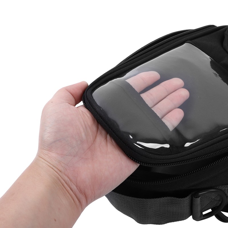 Motorcycle Fuel Tank Bag Touch Screen Function Adjustable Strap Waterproof