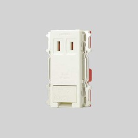 Jimbo Electric New Mild Bee Series JEC-BN-5EK PW Single Outlet with Embedded Ground Terminal, Cassette Type, 2PE, 15A, 125V, Pure White