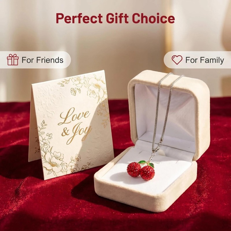 Yipakeh Bling Cherry Car Hanging Ornament