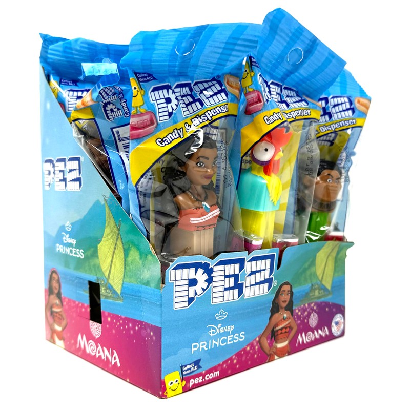 Pez Moana Dispensers and Refill Candy Pack, 12 Individually Wrapped