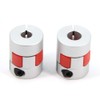Zeberoxyz 2PCS 6.35mm to 8mm Aluminium Plum Flexible Shaft Coupling