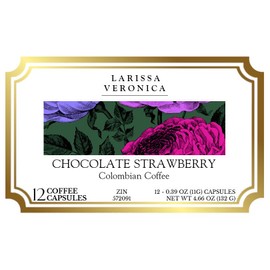 Chocolate Strawberry Colombian Coffee (Single Serve K-Cup Pods) (Gourmet, Naturally Flavored, Whole Coffee Beans) (12 pods, ZIN: 572091)