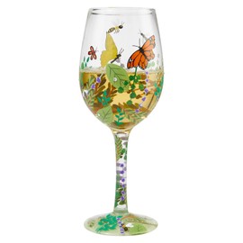 Enesco Designs by Lolita Organica Artisan Wine Glass, 15 Ounce, Multicolor,6007475