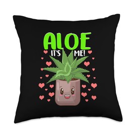 Aloe Vera Design For Succulent Plant Lover - Aloe It's Me Throw Pillow