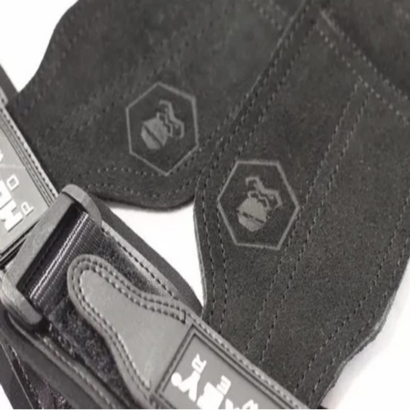 Monkey Power Straps con Callera de Piel, Gym Crossfit Muñequera