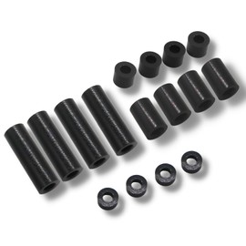 TAGATORON Aluminum Spacer Set (0.5 inch / 12 / 6 mm / 3 mm / 1.5 mm / 4 pcs each) (Black)