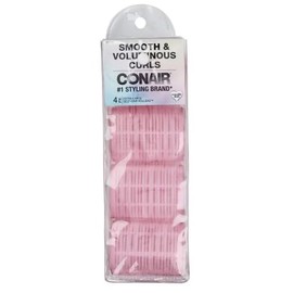 Conair Smooth & Voluminous, Self Grip Curls Rollers, Extra Large, Pink - 4 Count