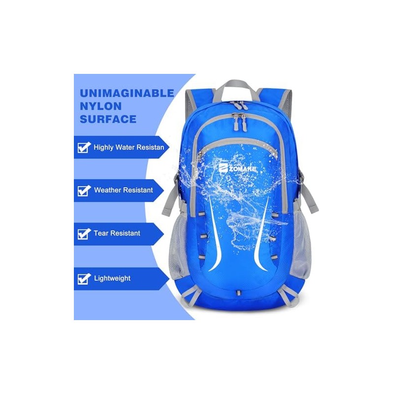 ZOMAKE Foldable Backpack 35 L, Large Lightweight Backpacks Waterproof Hiking