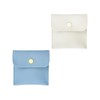 FuninCrea 2 Pcs PU Leather Jewelry Pouches with Snap Button,