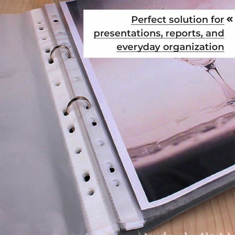 ASPIRE UK 100 Punched Pockets A4 Plastic File Jackets 11