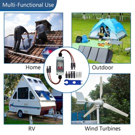 Solar Panels Solar Disconnect Switch with 32 Amp Miniature Circuit Breaker Box IP65 Waterproof Photovoltaic Circuit Isolator for Solar Power System RV, Boats