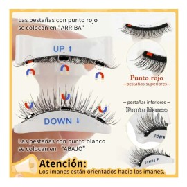 Kit De Pestañas Magnéticas Reutilizables Con Aplicador B