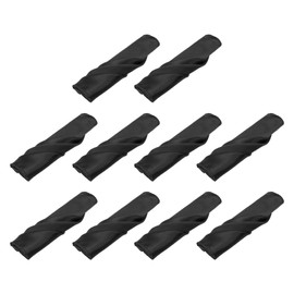 MECCANIXITY 10pcs Cloth Napkins Black Satin Table Napkins Polyester Square Bright Table Napkin Fabric Table Napkin for Event Wedding Party Table Decoration,17x17 Inch