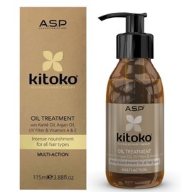 kitoko ASP Haircare Advanced Hair Theraphy, All Hair Types Oil Treatment with Karité Oil Argan Oil UV Filter & Vitamin E, Intense Nourishment For All Hair Types (115ml/3.88fl.oz)
