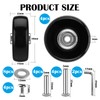 KENPOJO Pack of 4 Suitcase Castors, 50 mm Luggage Replacement