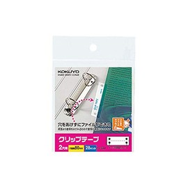 Kokuyo Ideamix Clip Tape Hole Pitch, 3.1 inches (80 mm), 28 Pieces, Set of 5