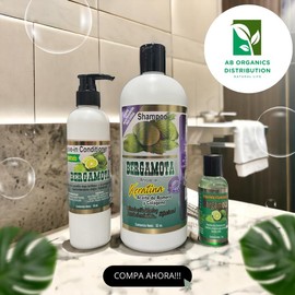 Ampolleta Bergamota Organico Reforzado con Keratina , Aceite de Romero y Colageno Haircare Hydrate