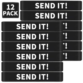 12 Pack Miaozhun SEND IT Magazine Marking Bands Tactical Morale Marker Bands for Magazine Identification Holster Accessories (Black-White)